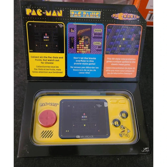 My Arcade Pac-Man Handheld Collectible Pocket Player Console with 3 Games (E7) - Picture 3 of 3
